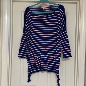 Lilly Pulitzer striped scoop neck sweater, size medium
